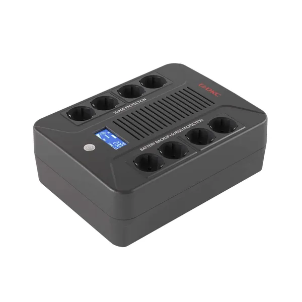 Линейно-интерактивный ИБП ДКС серии Info PDU, 1000 ВА/600 Вт,1/1,8xSchuko, LCD, 1x9Aч DKC