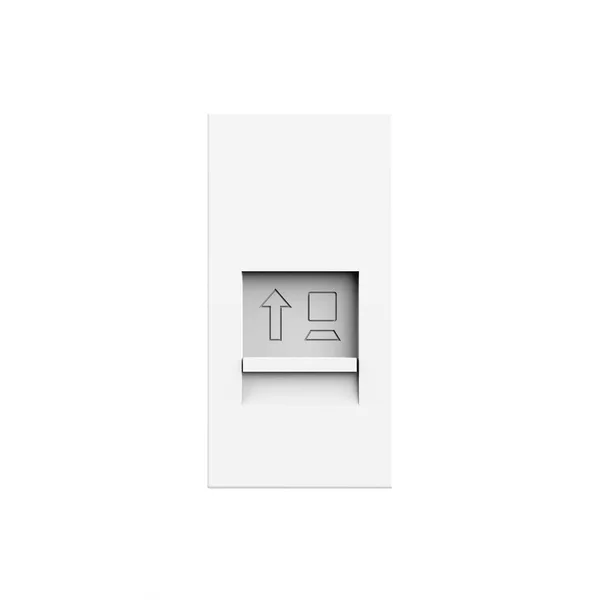 Розетка компьютерная RJ-45 белая (механизм) Livolo — фото 2