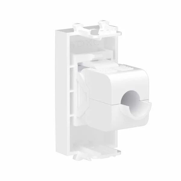 Компьютерная розетка RJ-45 без шторки модульная, кат.6, "Avanti", "Белое облако", 1 модуль DKC — фото 3