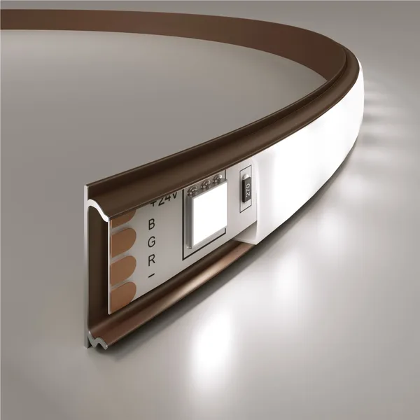 Гибкий алюминиевый профиль для светодиодной ленты латунь (a053632) Elektrostandard