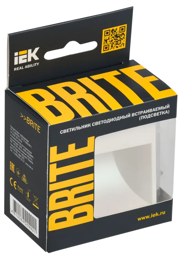 BRITE Подсветка LED встраиваемая ПЛ20-БрЖ жемчуг IEK — фото 2