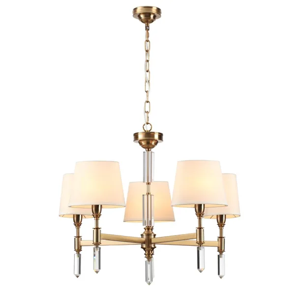 Люстра E14 5*40W LONDON бронзовый/белый/ткань ODEON LIGHT — фото 6