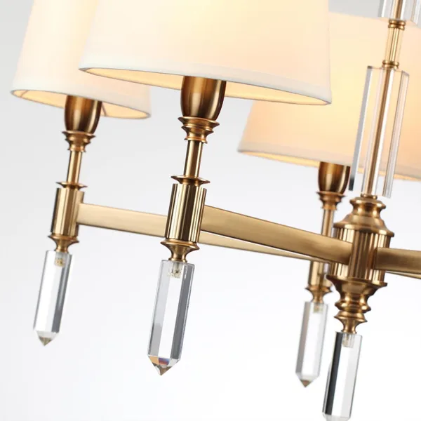 Люстра E14 5*40W LONDON бронзовый/белый/ткань ODEON LIGHT — фото 7
