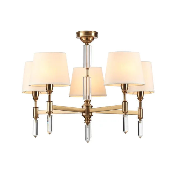 Люстра E14 5*40W LONDON бронзовый/белый/ткань ODEON LIGHT — фото 5
