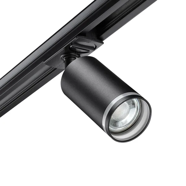 Св-к трековый однофазный двухжильный IP20 GU10 9W 220V ULAR черный NOVOTECH — фото 4