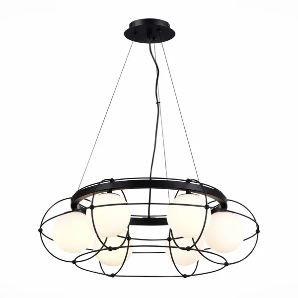 Люстра подвесная Черный/Опал G9 6*5Вт SL1189.403.06 ST LUCE