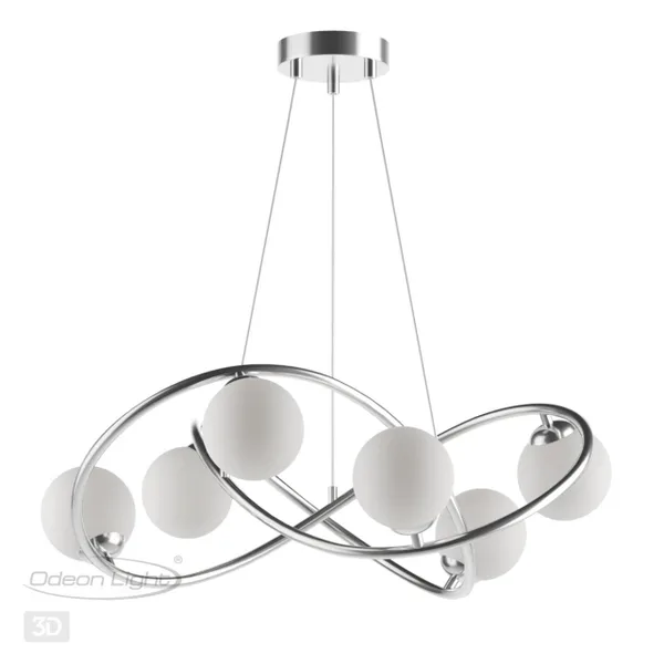 Люстра G9 6*40W SLOTA никель/белый ODEON LIGHT — фото 3