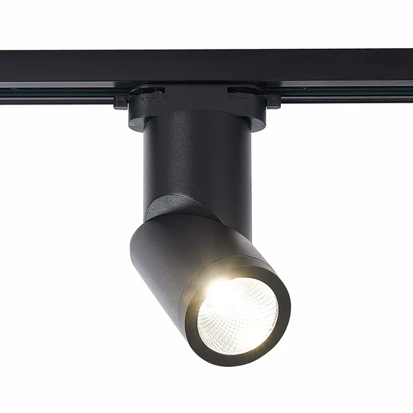 Светильник трековый Черный LED 1*10Вт 3000К 800Lm Ra>90 38° IP20 D60xH190 165-265В ST650.436.10 ST LUCE