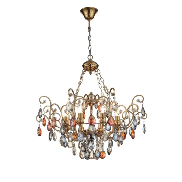 Люстра подвесная Бронза/Мульти E14 8*40Вт SL421.303.08 ST LUCE