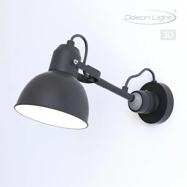 Бра на кронштейне Е14 1*40W ARTA черный B ODEON LIGHT — фото 3