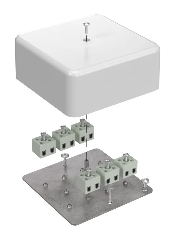 Коробка огнестойкая для кабель-канала 40-0470-FR2.5-12 Е15-Е60 (латунь) 103х103х45 Промрукав (22 шт/уп)