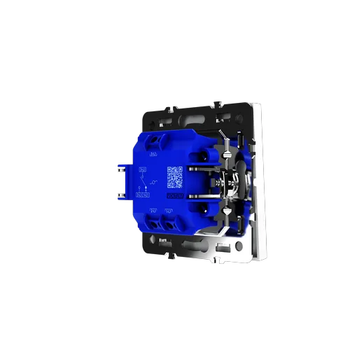 Проходной переключатель встраиваемый Voltum S70 одноклавишный 10А, (белый матовый) — фото 3