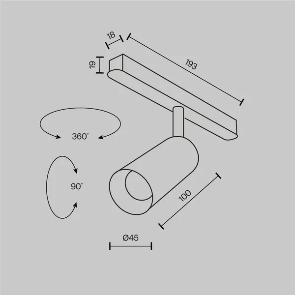 Трековый светильник LED 5Вт Черный и Латунь IP20 Magnetic track system Exility TR032-2-5W4K-M-BBS Technical Maytoni — фото 4