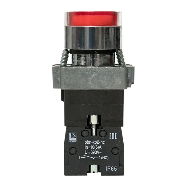 Кнопка BA42 с подстветкой 230В красная NC IP65 PROxima EKF — фото 3