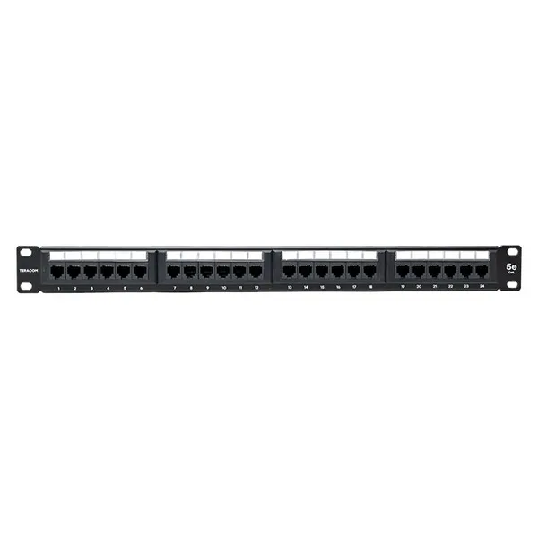 Патч-панель TERACOM 19'' Cat,5E 1U неэкранированная UTP 24 порта RJ-45 110 IDC EKF — фото 2