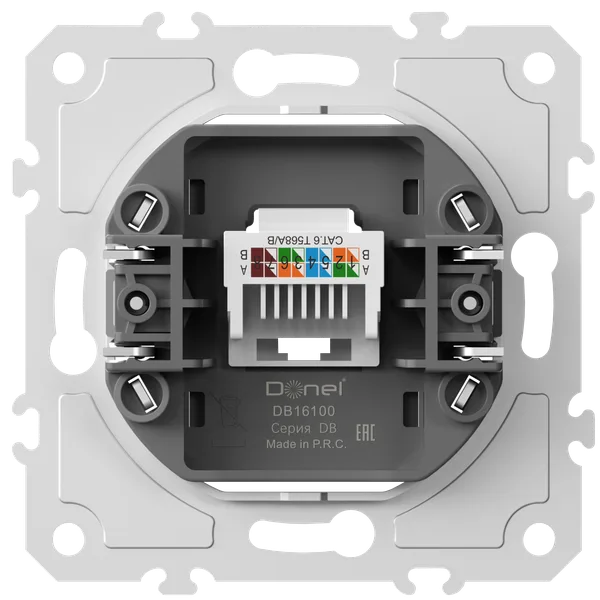 Donel механизм розетки RJ45 одиночная cat.6/ClassE-8, серия DB — фото 2