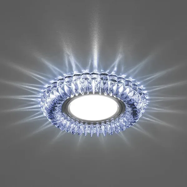 Светильник встраиваемый с синей LED подсветкой Feron CD904 потолочный MR16 G5.3 прозрачный — фото 2