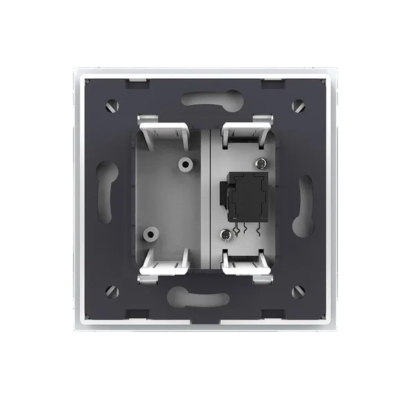 Розетка микрофон TRS 6.3 JACK Белая Livolo — фото 4