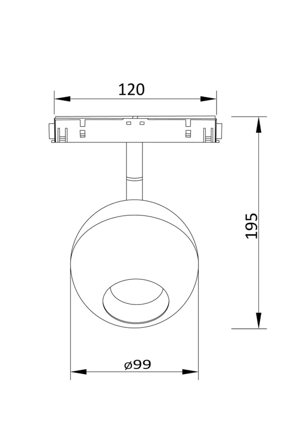 Трековый светильник LED 15Вт Белый IP20 Magnetic track system S35 TR028-2-15W4K-W Technical Maytoni — фото 3
