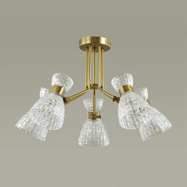 Люстра потолочная E14 5*40W 220V JACKIE античная бронза LUMION — фото 2