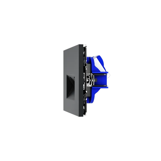 Розетка компьютерная встраиваемая Voltum S70 двойная RJ45+RJ45 КАТ.6, (графит) — фото 14