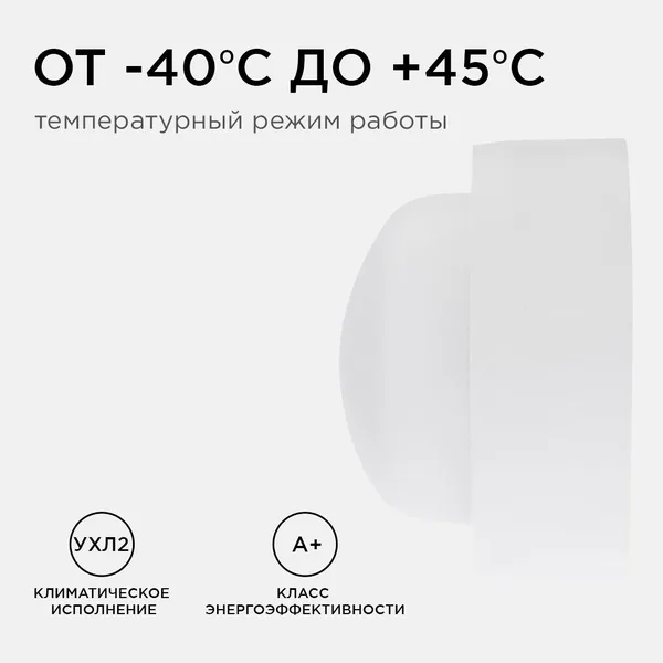 28-11 Светильник светодиодный герметичный 18Вт, 230В/50Гц, 1440Лм, 4000К, IP65, 200х95х55мм, овал, матовый, белый Apeyron — фото 7