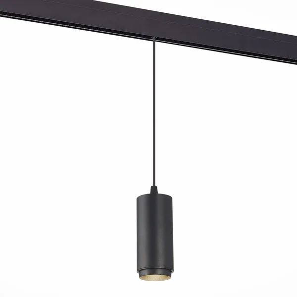 Магнитный трековый светильник подвесной ZOOM Черный LED 1*6Вт 3000К 667Lm Ra>80 10-60° IP20 D60xH120 48В ST357.433.06 ST LUCE