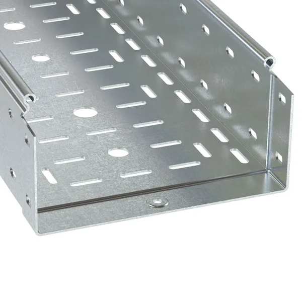 Лоток перфорированный 500х100 L 2000 толщ. 1,2 мм, горячеоцинкованный DKC
