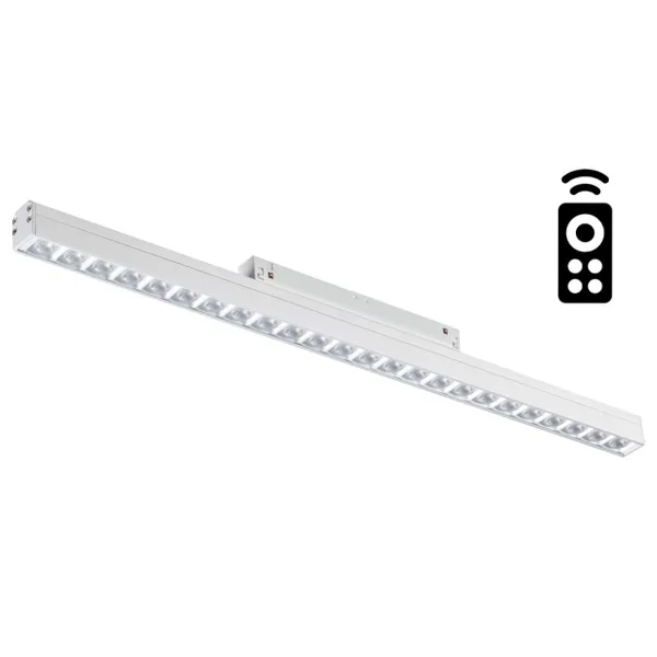 Трековый св-к димм.с ДУ,со сменой цв.темп.IP20 LED 3000~6500К 24W 48V белый FLUM B NOVOTECH