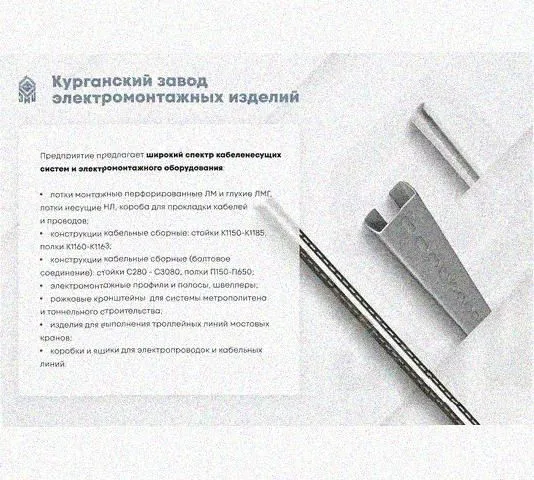 Лоток монтажный цельный перфорированный ЛМЦ250х65х2000 У3, окрашенный, S1,0 Курганский ЗЭМИ — фото 3