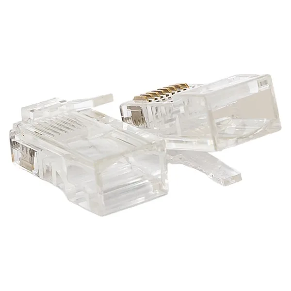 Коннектор RJ-45 TERACOM PRO неэкранированный 8P8C 30мкд Cat,5E универсальный (упак,10шт) EKF — фото 2