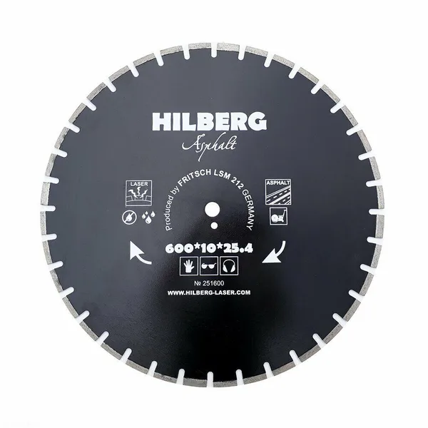 Диск алмазный отрезной 600*25,4*12 Hard Materials Лазер асфальт 251600 Hilberg — фото 2