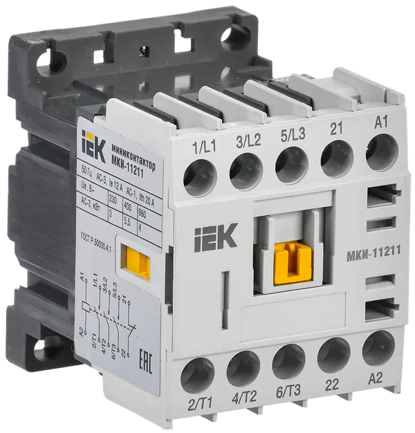 Миниконтактор МКИ-11211 12А 400В/АС3 1Н3 IEK
