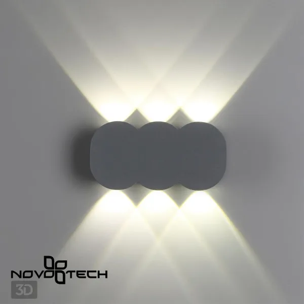 Ландшафтный настенный св-к IP54 LED 4000K 6W 85-265V CALLE темно-серый C NOVOTECH — фото 3
