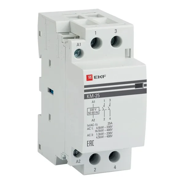 Контактор модульный КМ 25А NО+NC (2 мод) PROxima EKF