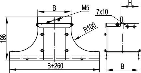 Крышка-ответвитель TSS осн.100 H50 DKC — фото 2