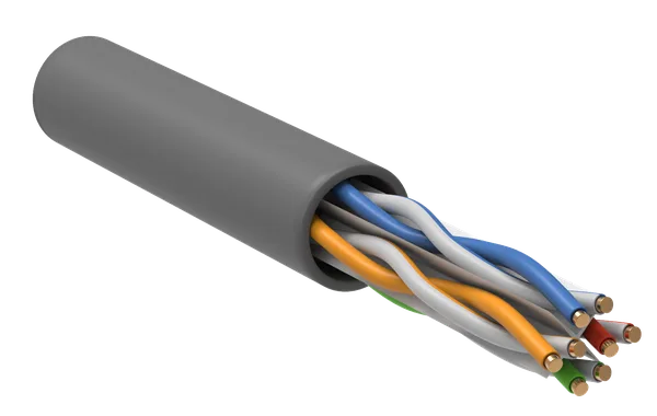 ITK Витая пара U/UTP кат.6 4х2х23AWG solid PVC серый (305м)