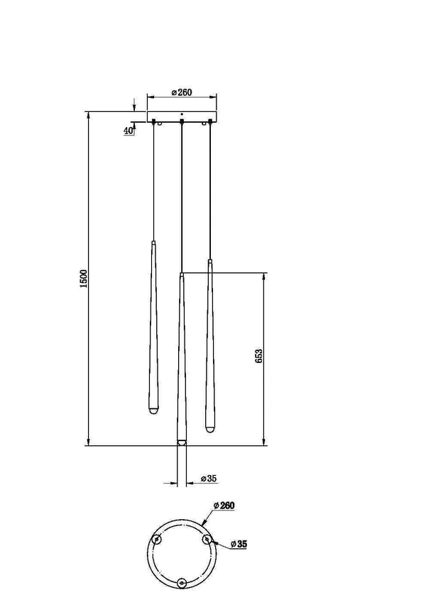 Подвесной светильник LED 19Вт Латунь IP20 Cascade MOD132PL-L18BSK Maytoni — фото 3