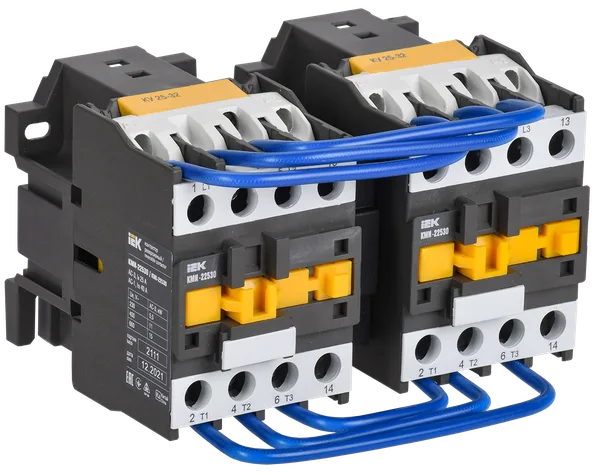 Контактор КМИ-22530 реверс 25А 400В/АС3 2НО IEK