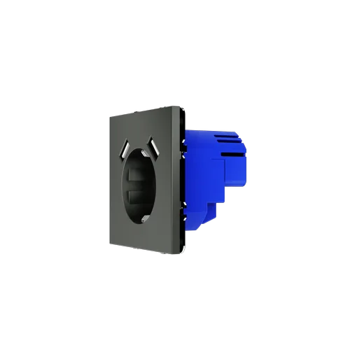 Розетка встраиваемая Voltum S70 с заземлением и защитными шторками, 16А, с USB, A+A, (титан) — фото 15