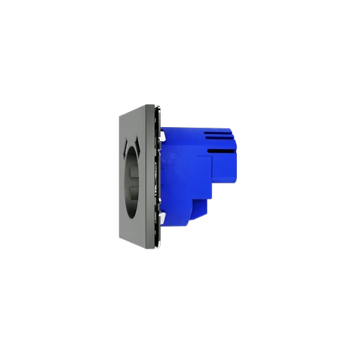 Розетка встраиваемая Voltum S70 с заземлением и защитными шторками, 16А, с USB, A+A, (титан) — фото 14