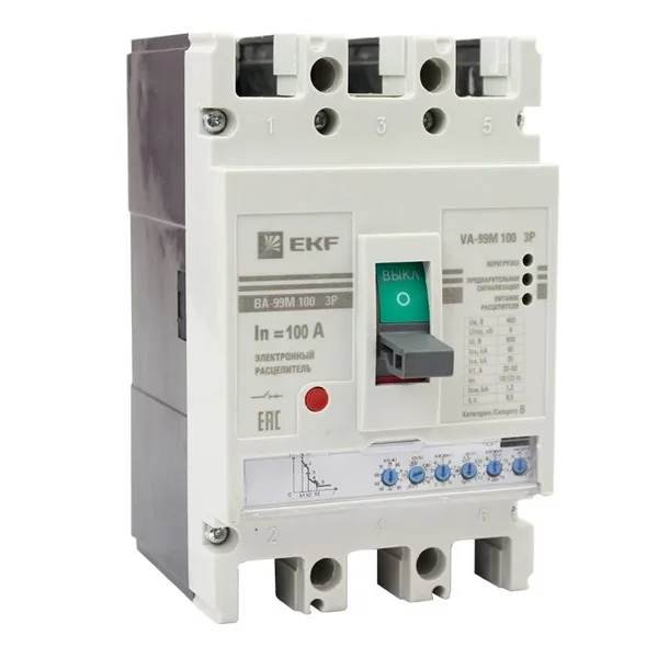 Выключатель автоматический ВА-99М 100/ 63А 3П 50кА с электронным расцепителем EKF PROxima