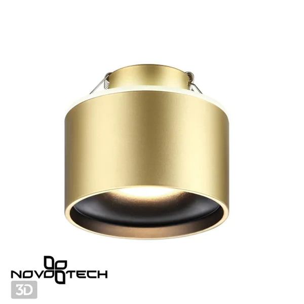 Св-к встр.с перекл.цв.темп.IP20 LED 3000К/4000К/6000К 12W вниз + 3W вверх бронза GIRO NOVOTECH — фото 2