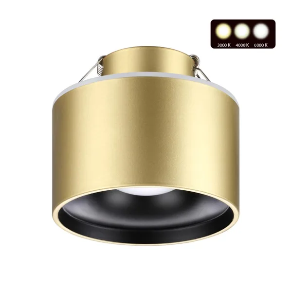 Св-к встр.с перекл.цв.темп.IP20 LED 3000К/4000К/6000К 12W вниз + 3W вверх бронза GIRO NOVOTECH