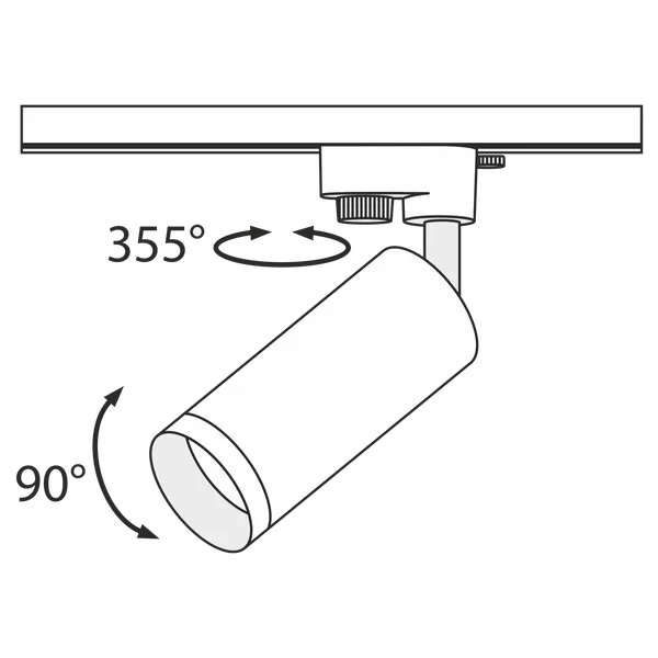 Светильник трековый 1*GU10 50Вт Черный IP20 Focus TR004-1-GU10-B Technical Maytoni — фото 2