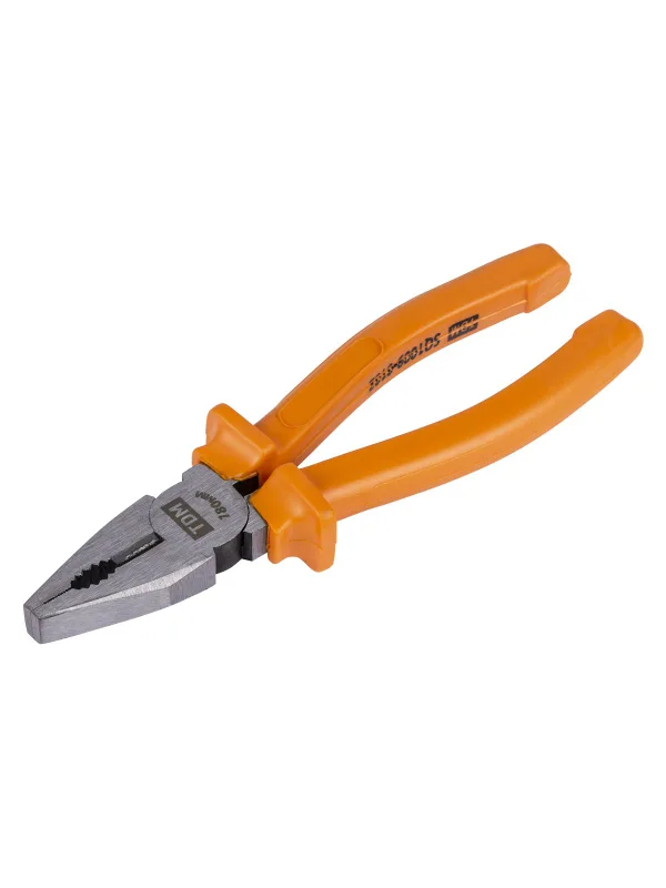 Пассатижи (плоскогубцы), с пластиковыми рукоятками, углеродистая сталь, 180 мм, серия "Гранит" TDM — фото 3
