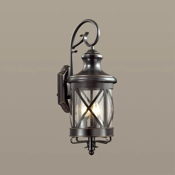 Уличный настенный св-к IP44 E14 3*60W 220V SATION черный/зол.патина ODEON LIGHT — фото 3