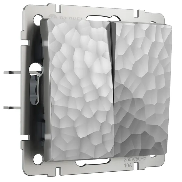 Hammer Механизм выключателя СУ 2 кл. 10А серебряный IP20 Werkel — фото 2