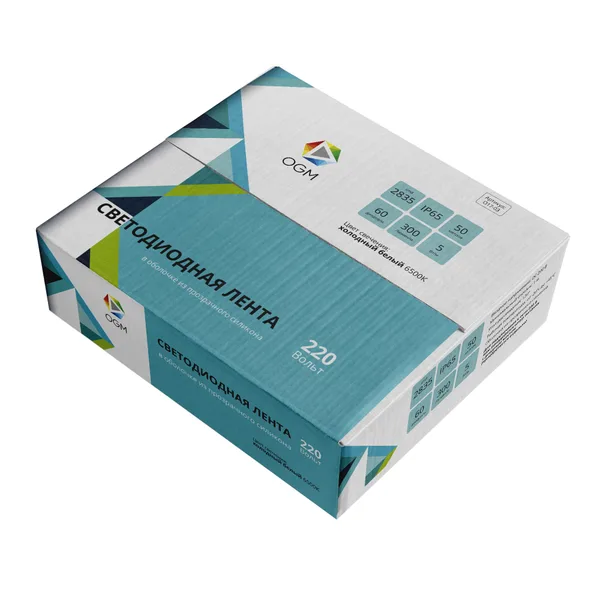 O17-03 Светодиодная лента 220В, 5Вт/м, smd2835, 60д/м, IP65, 300лм/м, размер 10х7мм, 50м, х/б, 6500К OGM APEYRON — фото 8