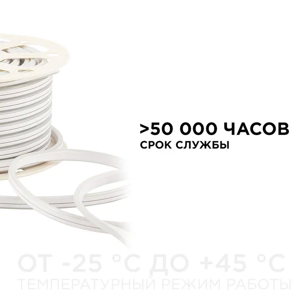 17-26 Светодиодный неон, двусторонний, 220В, 6Вт/м, 2835, 120д/м, IP65, 8*16мм, 50м, зеленый Apeyron — фото 4